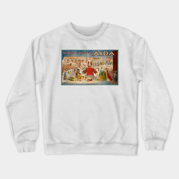 Aida Opera Poster Crewneck Sweatshirt by SybaDesign